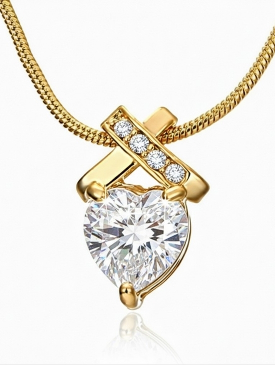Swarovski Jewelry - Swarovski® Crystal Infinity Heart Statement Necklace (6 CT. T.W.)